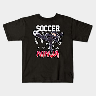 Cool Cartoon Ninja Football Player Kids T-Shirt